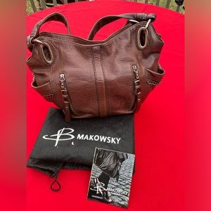 B. Makowsky bag, leather, excellent condition